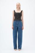 REMAIN Cocoon Denim Pants Kvinde Bright Cobalt Wide Jeans Str 40 Denim...