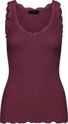 RM by Rosemunde Rmwbalta Modal SL Lace Vneck top Kvinde Zinfandel Topp...