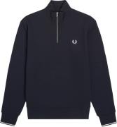 Fred Perry M3574 Mand Navy Sweatshirts Str S - Bomuld hos Magasin