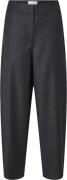 Selected Femme Slfluah HW Barrel Wool Pant Kvinde Grå Bukser Med Lige ...