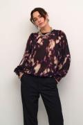 Kaffe Kaaska Blouse Kvinde Purple Blurry Graphics Skjorter Str 38 - ho...