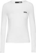 ROTATE Birger Christensen Long Sleeve Tshirt Kvinde Blanc De Blanc Lan...