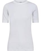 Filippa K Soft Rib Tee Kvinde White Langærmede Bluser Str L - Bomuld h...