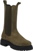 Cashott Cashannah Chelsea High Cut Suede Kvinde Olive Chelsea Boots St...