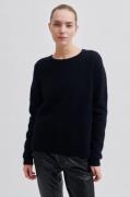 Second Female Brook Mohair Blend Knit New Oneck Kvinde Black Sweaters ...