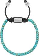 Nialaya Men's Miyuki Beaded Bracelet With Turquoise and Silver XXL - A...