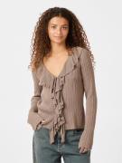 Neo Noir Sahni Knit Blouse Kvinde Taupe Langærmede Bluser Str 40 - hos...