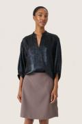 Soaked in Luxury Slelvie Amily Blouse 3/4 Kvinde Black Kortærmede Blus...