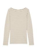 Marc O’Polo Tshirt, Long Sleeve, Boat Neck, st Kvinde Multi/ Chalky Ma...