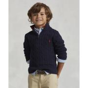 Polo Ralph Lauren Cableknit Cotton Quarter-zip Sweater Str 5 / 5 år - ...