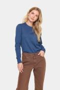 Saint Tropez Milasz Pullover Kvinde Titan Melange Sweaters Regular Fit...