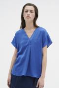 InWear Rindaiw Top Kvinde Sea Blue Kortærmede Bluser Loose Fit Str 40 ...