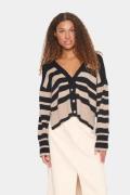 Saint Tropez Inettesz Cardigan Kvinde Black Cardigans Str M - hos Maga...