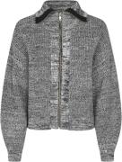 Envii Enwashington LS Cardigan 5190 Kvinde Black Speckle Cardigans Str...