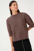 Karen by Simonsen Kbroma Pullover Kvinde Plum Truffle Kortærmet Strik ...