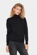 Saint Tropez Roll Neck Sweater Kvinde Sort Rullekraver Str L - hos Mag...