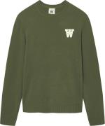 Wood Wood Wwtay AA CS Jumper Mand Army Green Sweaters Str L - hos Maga...