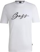 BOSS Cthompson 70 Mand Hvid Kortærmede T-shirts Str L - hos Magasin