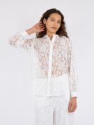 Neo Noir Mae Lace Shirt Kvinde White Langærmede Bluser Str 38 - hos Ma...