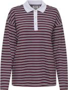 ONLY Onllara L/S Stripe Polo UB CS SWT Kvinde Cabernet/black+White Lan...