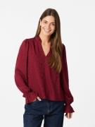 Neo Noir Amara Jacquard Dot Blouse Kvinde Wine Langærmede Bluser Str 4...