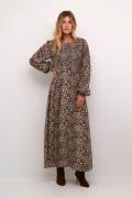 Cream Crtiah Dress Kvinde Leopard Mix Maxi Kjoler Str 40 - Viskose hos...