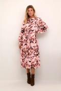 Cream Crelena Shirt Dress Kvinde Blurred Rose Midi Kjoler Str 40 - hos...