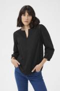 Kaffe Kalila Blouse Kvinde Black Deep Langærmede Bluser Str 40 - hos M...