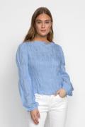 Cream Crhenva Blouse Kvinde Placid Blue Langærmede Bluser Str 42 - hos...