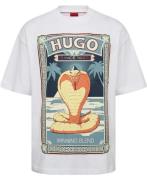 HUGO Dicobri Mand Hvid Kortærmede T-shirts Str L - hos Magasin