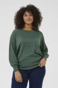 Kaffe Curve Kcregitta Knit Pullover Kvinde Garden Topiary Langærmede B...