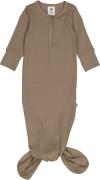 Müsli by Green Cotton Rib l/s Knot Gown Str 44 - Walnut Nattøj Bomuld ...