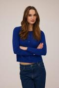 Magasin Mabel 3 100% Cashmere Kvinde Fantasy Blue Sweaters Str L Cashm...