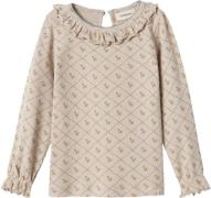 Lil' Atelier Nmfgago KUG LS Slim TOP LIL Str 92 - Gray Morn Toppe hos ...