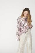 A-VIEW Sequin Blouse Kvinde Rose Langærmede Bluser Str 40 - hos Magasi...