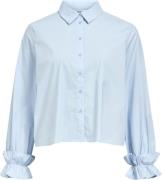 Object Objrue RE L/S Shirt 137 Kvinde Kentucky Blue Langærmede Skjorte...