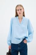 InWear Dermaiw Shirt Kvinde Pastel Blue Langærmede Skjorter Str 40 - h...