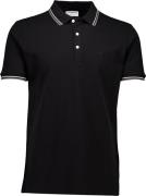 Lindbergh Polo Shirt w. Contrast Piping Mand Sort Kortærmede Poloer St...