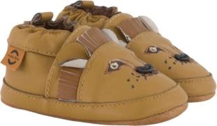 Mikk-Line Leather Slipper 3D Dijon Hjemmesko Str 12-18M - Læder hos Ma...