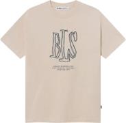 BLS Hafnia Handwritten Tshirt Mand Sand Kortærmede T-shirts Regular Fi...