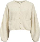 Object Objsaggia LO L/S Knit Cardigan 135 Kvinde White Sand/melange Ca...