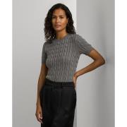 Lauren Ralph Lauren CMB Ctn/br Ryn/lrxss Sweater Kvinde Deco Pewter Ko...