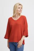 Fransa Fxreta Knit Blouse Kvinde Terra Cotta Kortærmet Strik Str S/M -...