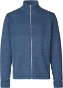 Mads Nørgaard - Copenhagen 100% Wool Klemens Zip Mand Blue Melange Car...