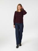 Neo Noir Nuna Knit Cardigan Kvinde Wine Cardigans Str 40 - Uld hos Mag...