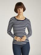 Tommy Hilfiger 5X2 RIB CNK SS Kvinde Breton Dark Night Navy/ Ivory Pet...