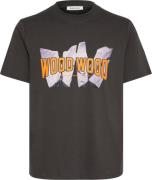 Wood Wood Wwbobby Archrock Mand Licorice Kortærmede T-shirts Str L - h...