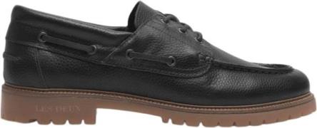 Les Deux Taylor Leather Boat Shoe Mand Black Business Sko Str 41 - Læd...