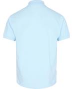 Lacoste Short Sleeved Ribbed Collar Shirt Mand Blå Kortærmede Poloer C...