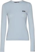 ROTATE Birger Christensen Long Sleeve Tshirt Kvinde Skyway (Blue) Lang...